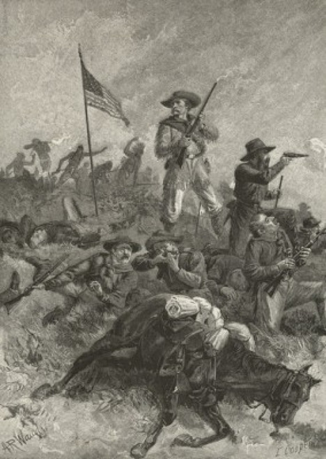 Custer's Last Fight Alfred R. Waud Engraving Poster Print - Item # VARSAL995103203