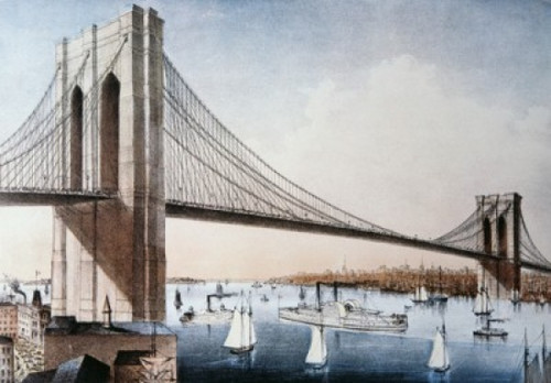 Brooklyn Bridge  New York City Artist Unknown Poster Print - Item # VARSAL90044355