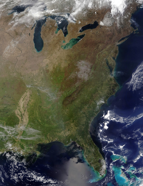 Satellite view of the United States East Coast. Poster Print - Item # VARPSTSTK200389S