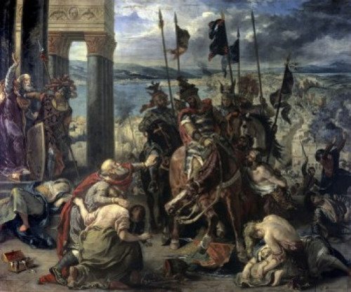 Capture of Constantinople by the Crusaders   1840   Eugene Delacroix   Oil on canvas  Musee du Louvre  Paris Poster Print - Item # VARSAL11581152
