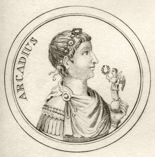 Flavius Arcadius 377 Or 378Ad _ 408Ad Roman Emperor From The Book Crabbs Historical Dictionary Published 1825 PosterPrint - Item # VARDPI1855469