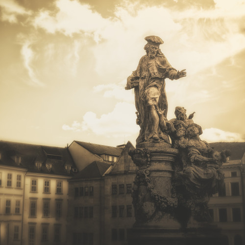 Statues along Karl Bridge; Prague, Czech Republic PosterPrint - Item # VARDPI12270091