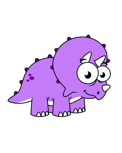 Cute illustration of a Triceratops Poster Print - Item # VARPSTSTK600084P
