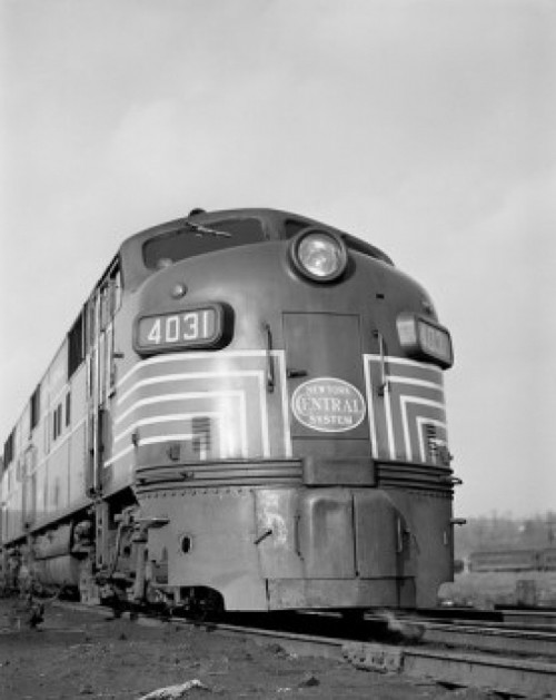 Low-angle view of historic diesel Locomotive Poster Print - Item # VARSAL255422537
