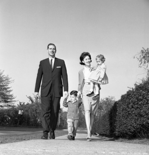Family with daughter and son walking in park Poster Print - Item # VARSAL255420821