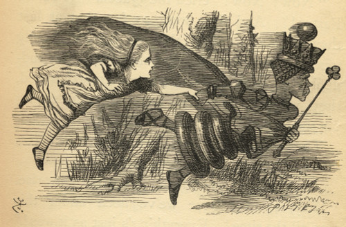 Alice And The Red Queen. Illustration By Sir John Tenniel, 1820-1914. From The Book Through The Looking-Glass And What Alice Found There By Lewis Carroll. Published London 1912. PosterPrint - Item # VARDPI1858361 Alice And The Red Queen. Illustration By Sir John Tenniel, 1820-1914. From The Book Through The Looking-Glass And What Alice Found There By Lewis Carroll. Published London 1912. PosterPrint - Item # VARDPI1858361