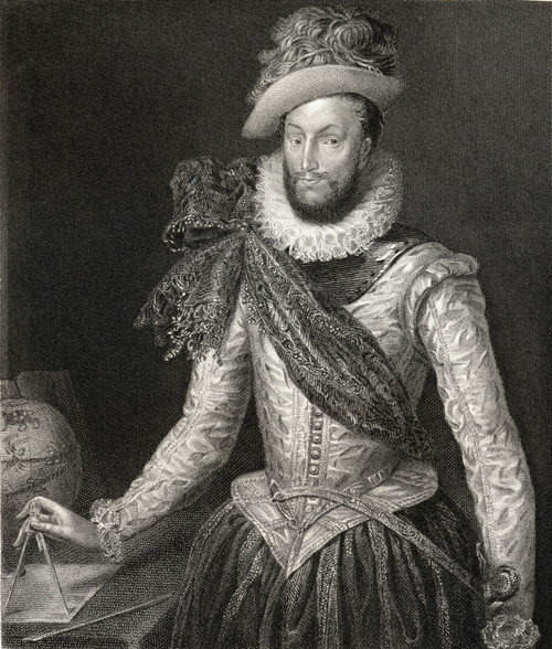 Sir Walter Raleigh C1554-1618. English Adventurer And Writer. From The Book _Lodge?S British Portraits? Published London 1823. PosterPrint - Item # VARDPI1858848