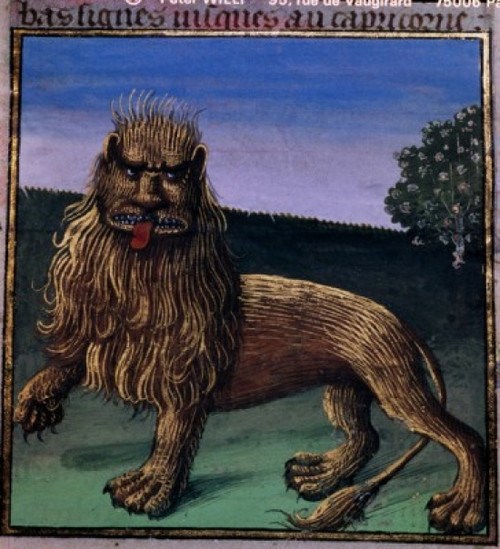 The Lion  manuscript  France  Paris  Bibliotheque Nationale Poster Print - Item # VARSAL11582469