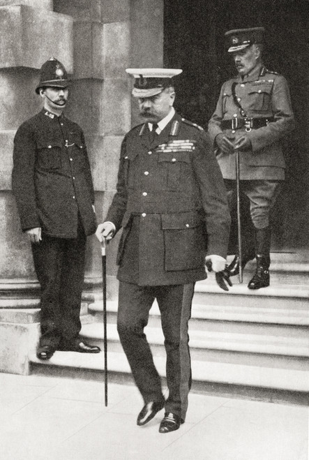 Lord Kitchener leaving the War Office, London, England to face his critics, June 1916. Field Marshal Horatio Herbert Kitchener, 1st Earl Kitchener, 1850 PosterPrint - Item # VARDPI2430711