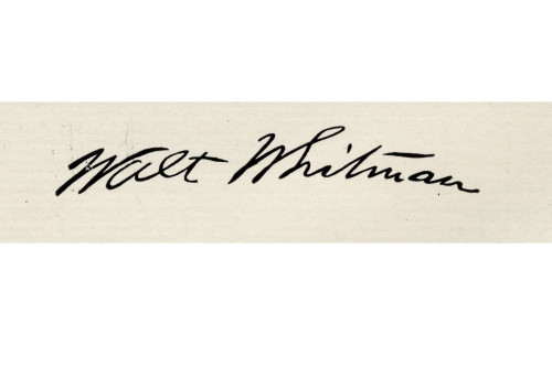 Signature Of Walt Whitman, 1819-1892. American Poet. From The Book The International Library Of Famous Literature.Published In London 1900. Volume Xviii. PosterPrint - Item # VARDPI1839454