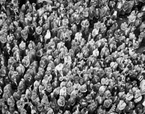 High angle view of a crowd of people standing Poster Print - Item # VARSAL2553751