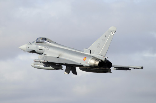 Spanish Air Force Eurofighter EF2000 Typhoon taking off from Albacete Air Base, Spain, during NATO TLP Poster Print - Item # VARPSTRCN100140M