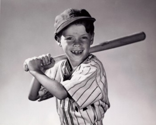 Portrait of a boy swinging a baseball bat Poster Print - Item # VARSAL25512905B