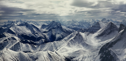 Aerial view of Rocky Mountains, Banff National Park, Alberta, Canada Poster Print - Item # VARPPI77669