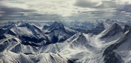 Aerial view of Rocky Mountains, Banff National Park, Alberta, Canada Poster Print - Item # VARPPI77669