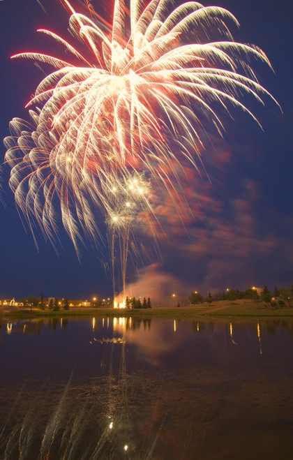 Fireworks Display On Canada Day Sherwood Park Alberta Canada PosterPrint - Item # VARDPI1768030