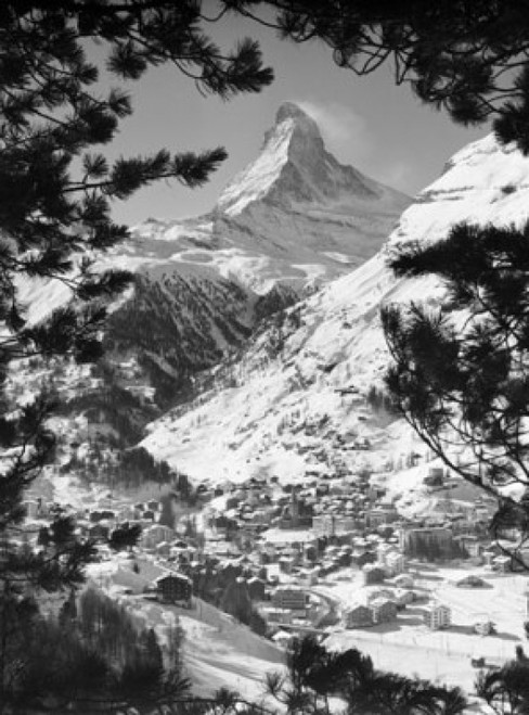 Village in a valley  Matterhorn  Switzerland Poster Print - Item # VARSAL25547688