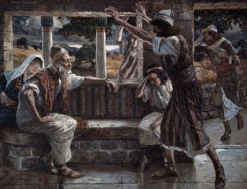 Job Hears Bad Tidings  James Tissot  Jewish Museum  New York Poster Print - Item # VARSAL9999328