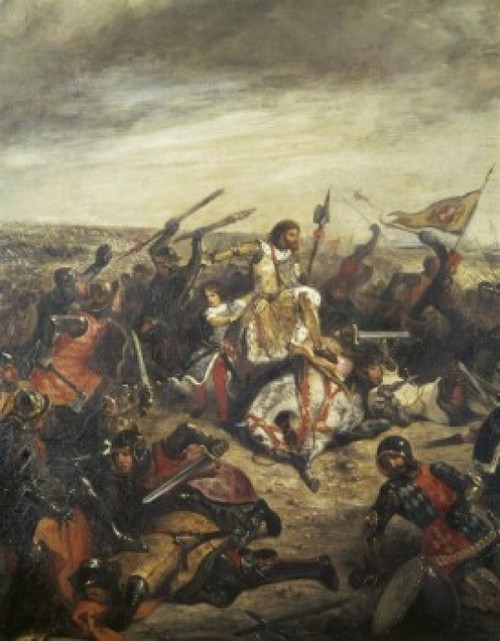 Battle of Poitiers  Eugene Delacroix Poster Print - Item # VARSAL900136218
