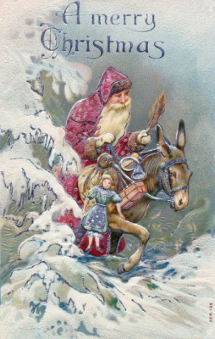 A Merry Christmas  nostalgia card Poster Print - Item # VARSAL9801079