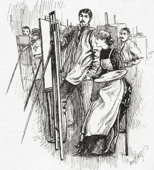 Woman Learning To Paint In 19Th Century Atelier. From The Strand Magazine Published 1894. PosterPrint - Item # VARDPI2220477