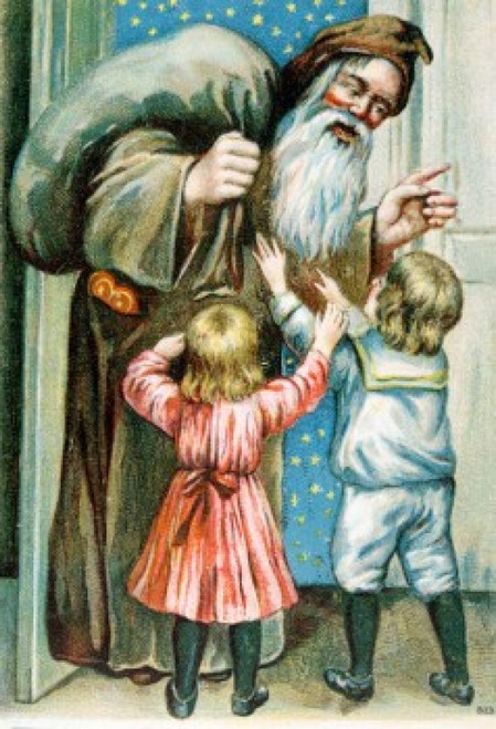 Merry Christmas  Nostalgia Cards Poster Print