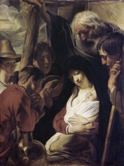 Adoration of the Shepherds   Jacob Jordaens Poster Print - Item # VARSAL9003374