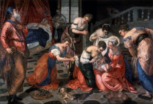 The Birth Of John The Baptist  Jacopo Tintoretto  Hermitage Museum  St. Petersburg  Russia Poster Print - Item # VARSAL261590
