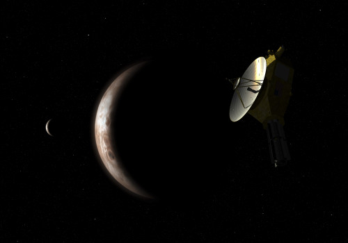 New Horizons spacecraft approaches dwarf planet Pluto and its moon Charon Poster Print - Item # VARPSTWMY100316S