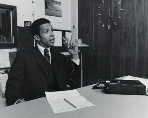 Businessman using a dictaphone Poster Print - Item # VARSAL25525531
