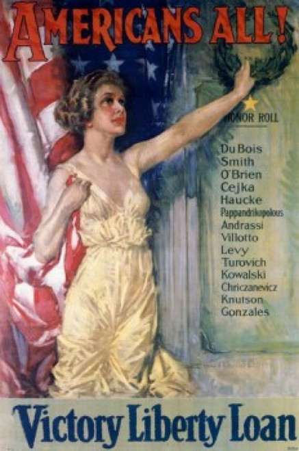 Americans All - Victory Liberty Loan  World War I  war posters Poster Print - Item # VARSAL900135546