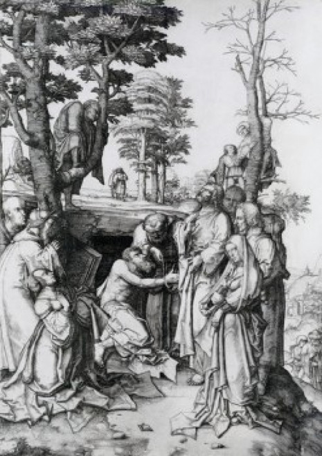 The Raising of Lazarus  Lucas van Leyden  Engraving Poster Print - Item # VARSAL995103097
