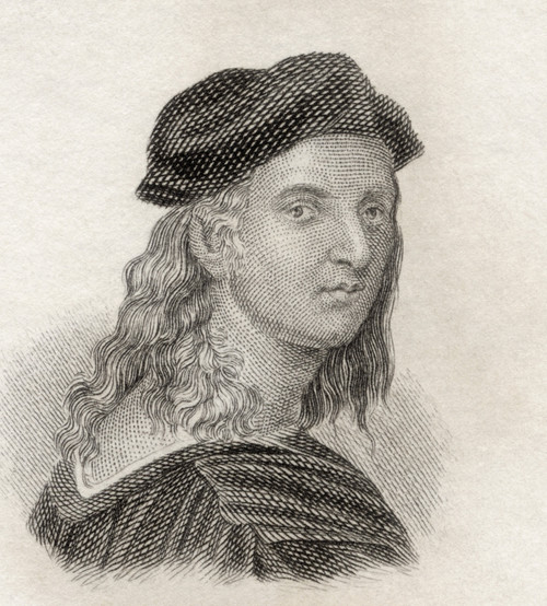 Raffaello Sanzio Da Urbino, 1483 To 1520, Aka Raphael. Italian Painter And Architect Of The High Renaissance. From Crabb's Historical Dictionary Published 1825. PosterPrint - Item # VARDPI1905913