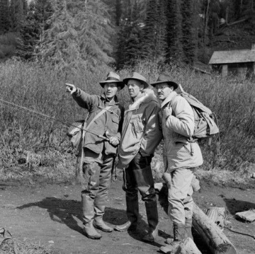 Three men on fishing trip Poster Print - Item # VARSAL255420901