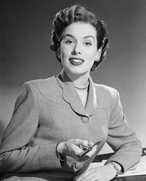 Portrait of a businesswoman holding a pen Poster Print - Item # VARSAL2557244