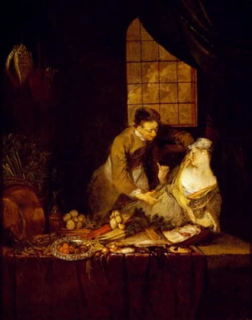 The Kitchen by Nicolas Lancret  1690-1743  Russia  Saint Petersburg  The Hermitage Museum Poster Print - Item # VARSAL11582589