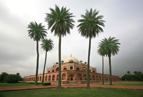 Building With Palm Trees In Foreground; New Delhi,India PosterPrint - Item # VARDPI1854872
