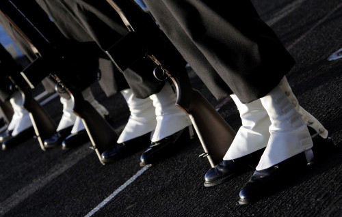 December 1, 2011 - The rifle detail aboard the Nimitz-class aircraft carrier USS Carl Vinson stands at attention during a burial at sea ceremony for 20 former service members. Poster Print - Item # VARPSTSTK105235M