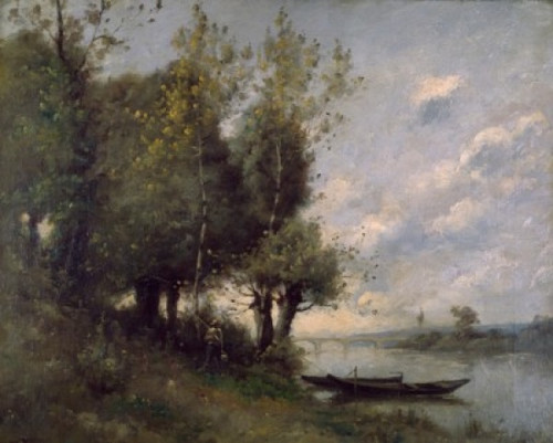 Wooded River Landscape by Paul Desire Trouillebert  Poster Print - Item # VARSAL900134240