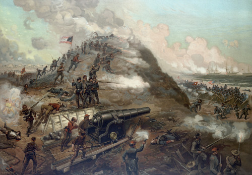 Civil War print depicting the Union Army's capture of Fort Fisher Poster Print - Item # VARPSTJPA101198M