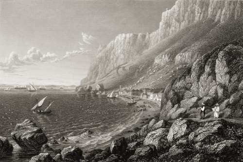 Gibraltar, Catalan Bay. From The Original Painting By Lt. Col. Batty F.R.S. From The Book _Select Views Of Some Of The Principal Cities Of Europe? Published London 1832. Engraved By J.T. Willmore. PosterPrint - Item # VARDPI1859878
