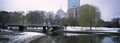 Snow in Boston Public Garden  Suffolk County  Massachusetts Poster Print by Panoramic Images (34 x 12) - Item # PPI113068