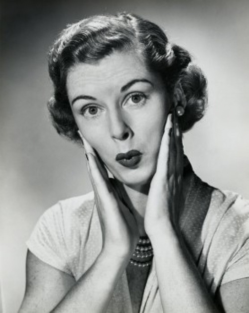 Portrait of a mid adult woman looking surprised Poster Print - Item # VARSAL25511600A Portrait of a mid adult woman looking surprised Poster Print - Item # VARSAL25511600A