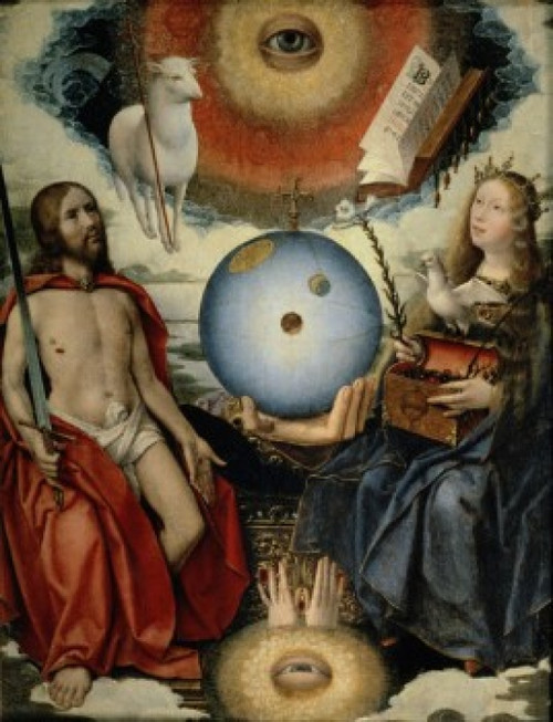 A Christian Allegory   Jan Provost   Oil on Wood   Musee du Louvre  Paris Poster Print - Item # VARSAL11582122