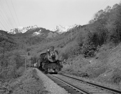 USA  Washington   Cascade Mountains  freight train Poster Print - Item # VARSAL255423805