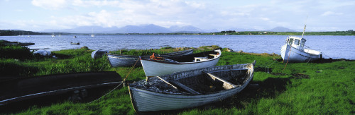 Connemara, Co Galway, Ireland; Boats Near The Water PosterPrint - Item # VARDPI1804226