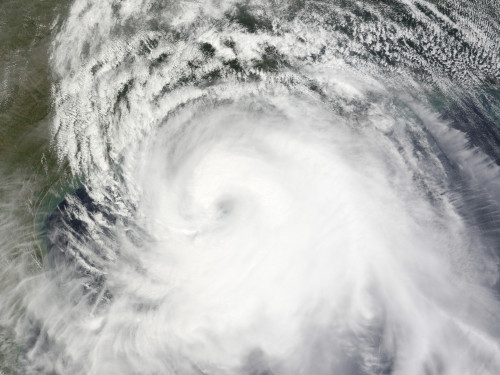 September 12, 2008 - Hurricane Ike making landfall over the Texas and Louisiana coast with high winds and battering waves, even though the eye of the storm remained well off shore Poster Print - Item # VARPSTSTK202357S