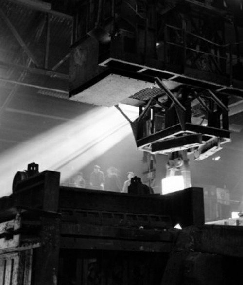 Low angle view of group of workers working in factory Poster Print - Item # VARSAL25538484
