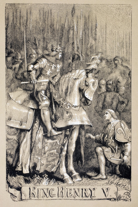 Illustration By Sir John Gilbert For King Henry V By William Shakespeare. From The Illustrated Library Shakspeare, Published London 1890. PosterPrint - Item # VARDPI1904519