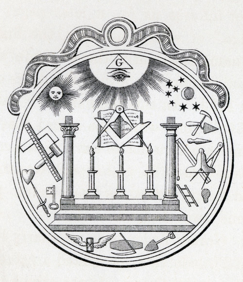 Masonic Seal Engraving From The Book The History Of Freemasonry Volume Iii Published By Thomas C. Jack London 1883 PosterPrint - Item # VARDPI1861677